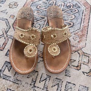 Jack Rogers cork and gold